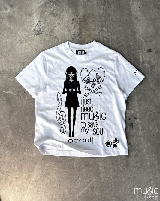 MUSIC white tee